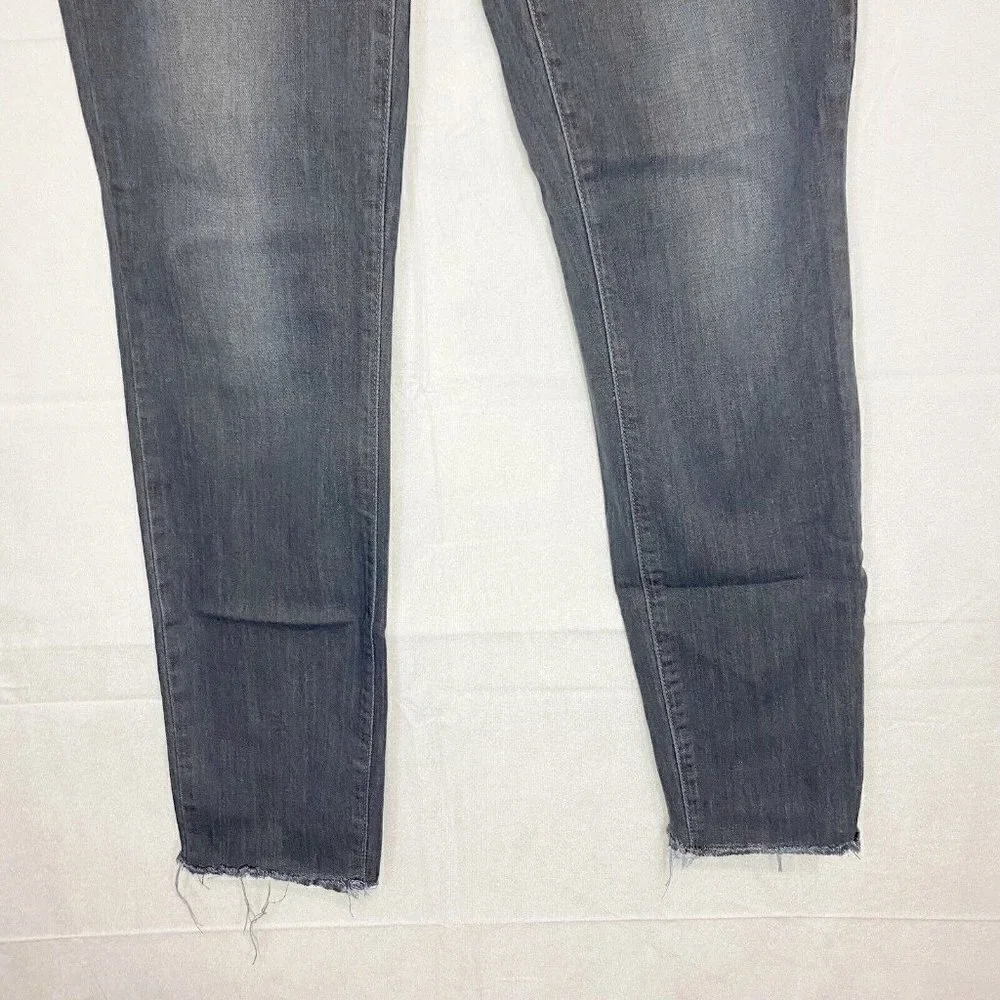 Paige Verdugo Ankle Gray Jeans Raw Cut Hem Skinny Sea Salt Women Size 27x27